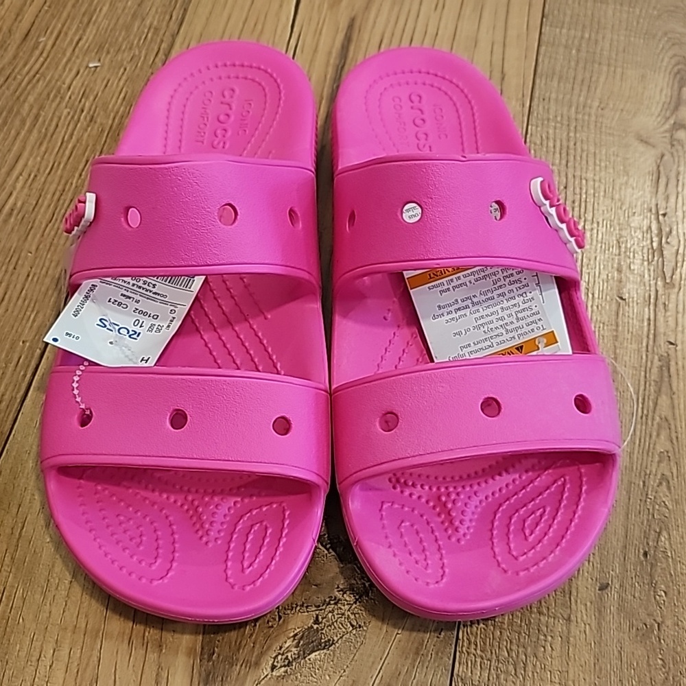 Hot pink Crocs - size 10